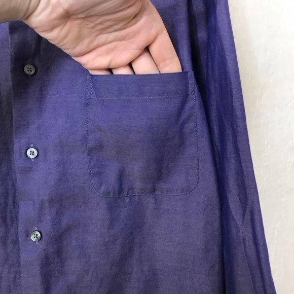 Calvin Klein Mens Purple Button Front Shirt - Picture 4 of 11